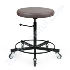 Табурет промисловий ТП-1.1р м’який на колесах шт.шкіра