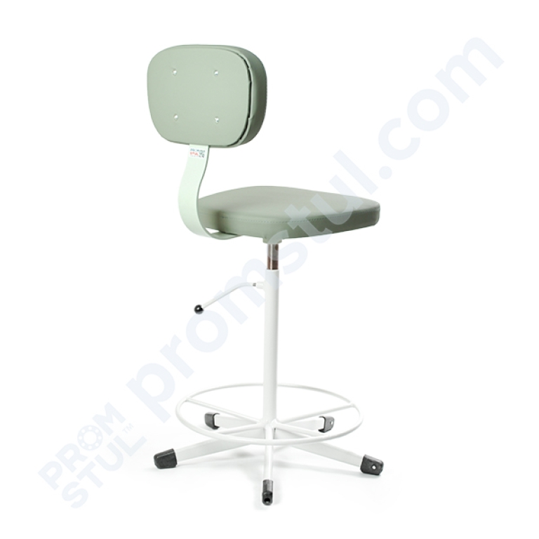 Стілець промисловий СТС-1.1к м’який підставка-коло шт.шкіра