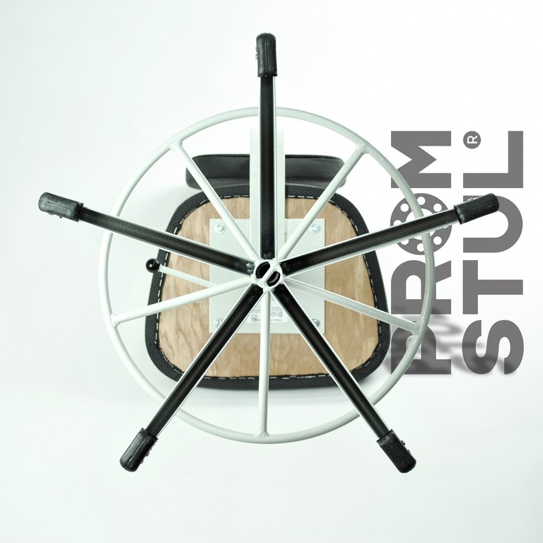 Стілець промисловий СТС-1к м’який, тканина, підставка-коло