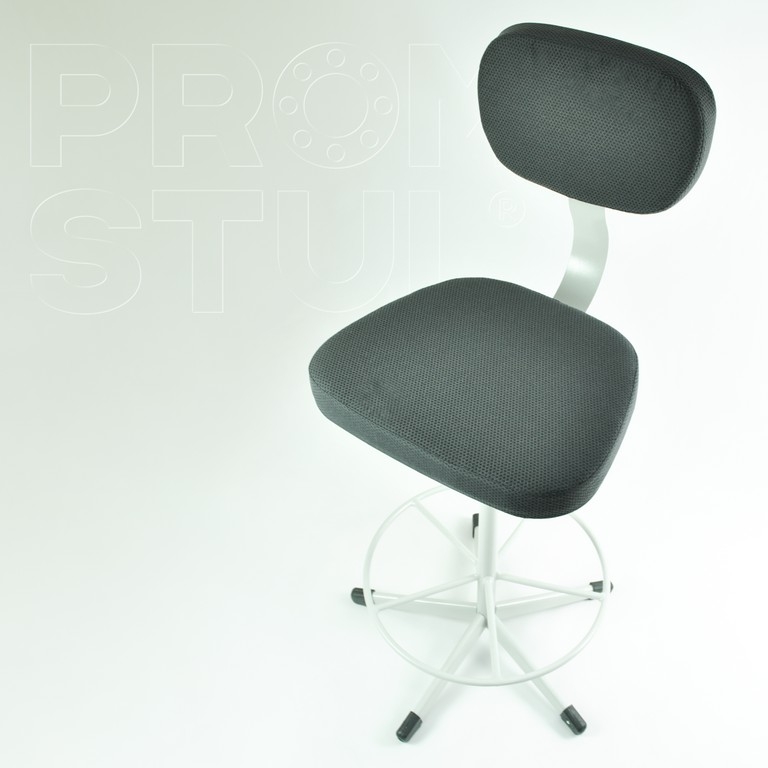 Стілець промисловий СТС-1к м’який, тканина, підставка-коло