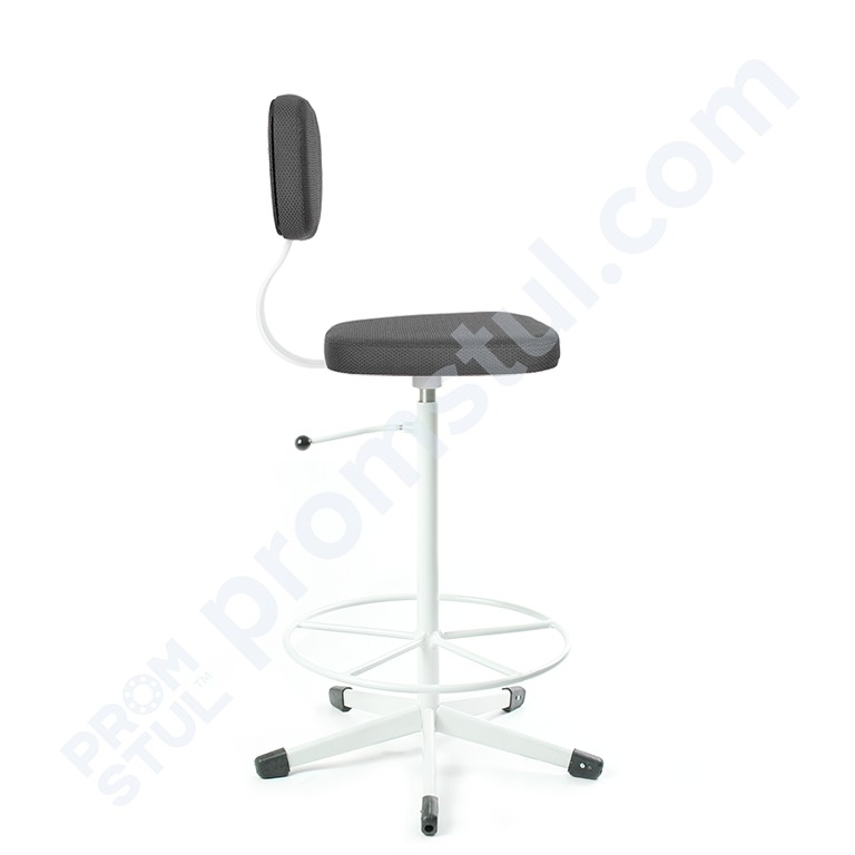 Стілець промисловий СТУ-1к м’який високий підставка-коло, тканина