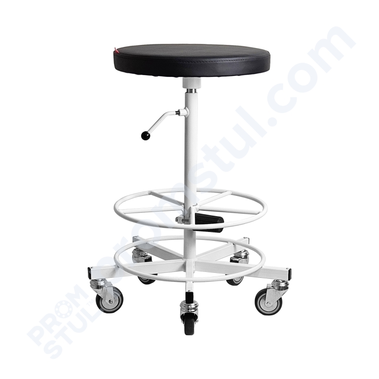 Табурет промышленный ТПУ-1.1мр кожзам, подставка-круг