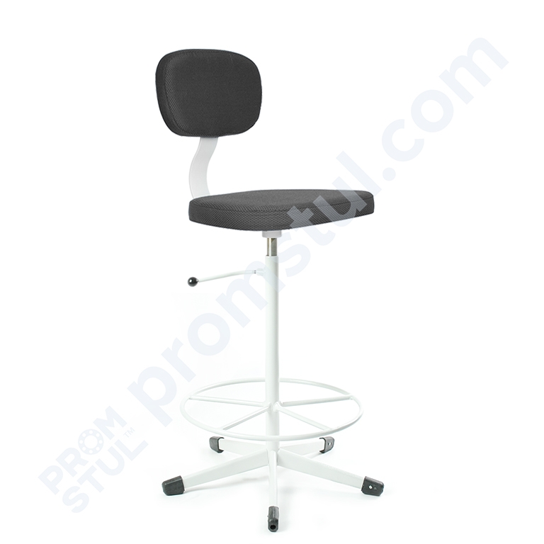 Стілець промисловий СТУ-1к м’який високий підставка-коло, тканина