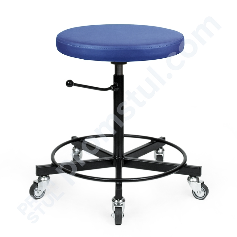 Табурет промисловий ТП-1.1р м’який на колесах шт.шкіра