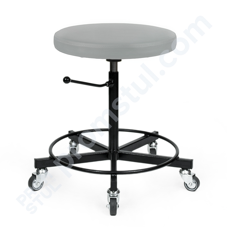 Табурет промисловий ТП-1.1р м’який на колесах шт.шкіра
