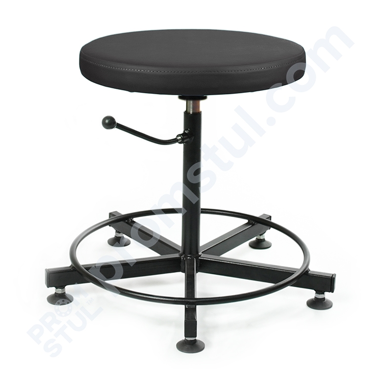 Табурет промисловий ТП-1.1 м’який на ніжках шт.шкіра